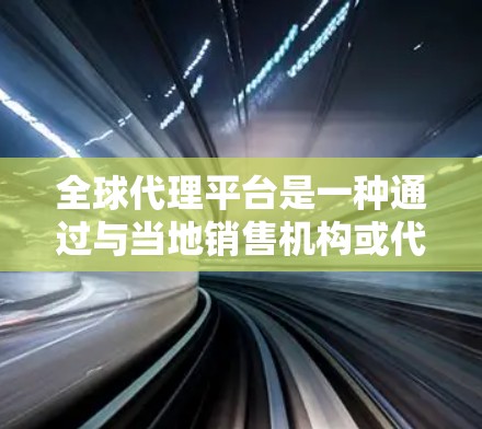 全球代理平台是一种通过与当地销售机构或代理合作，帮助企业在全球市场推广产品或服务的一种市场推广工具。以下是关于全球代理平台的详细分析