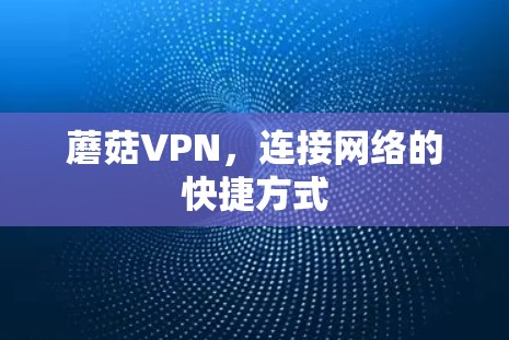 蘑菇VPN，连接网络的快捷方式